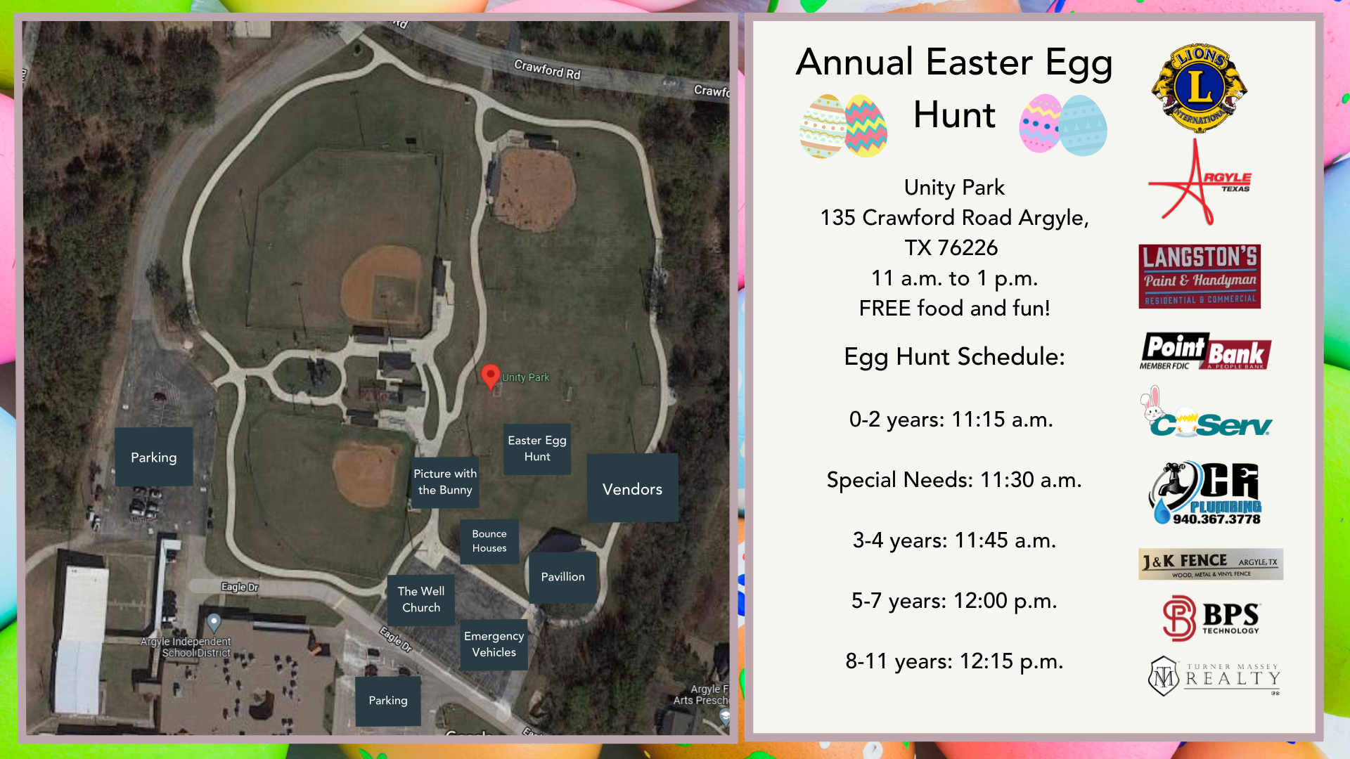 Easter 2020 map