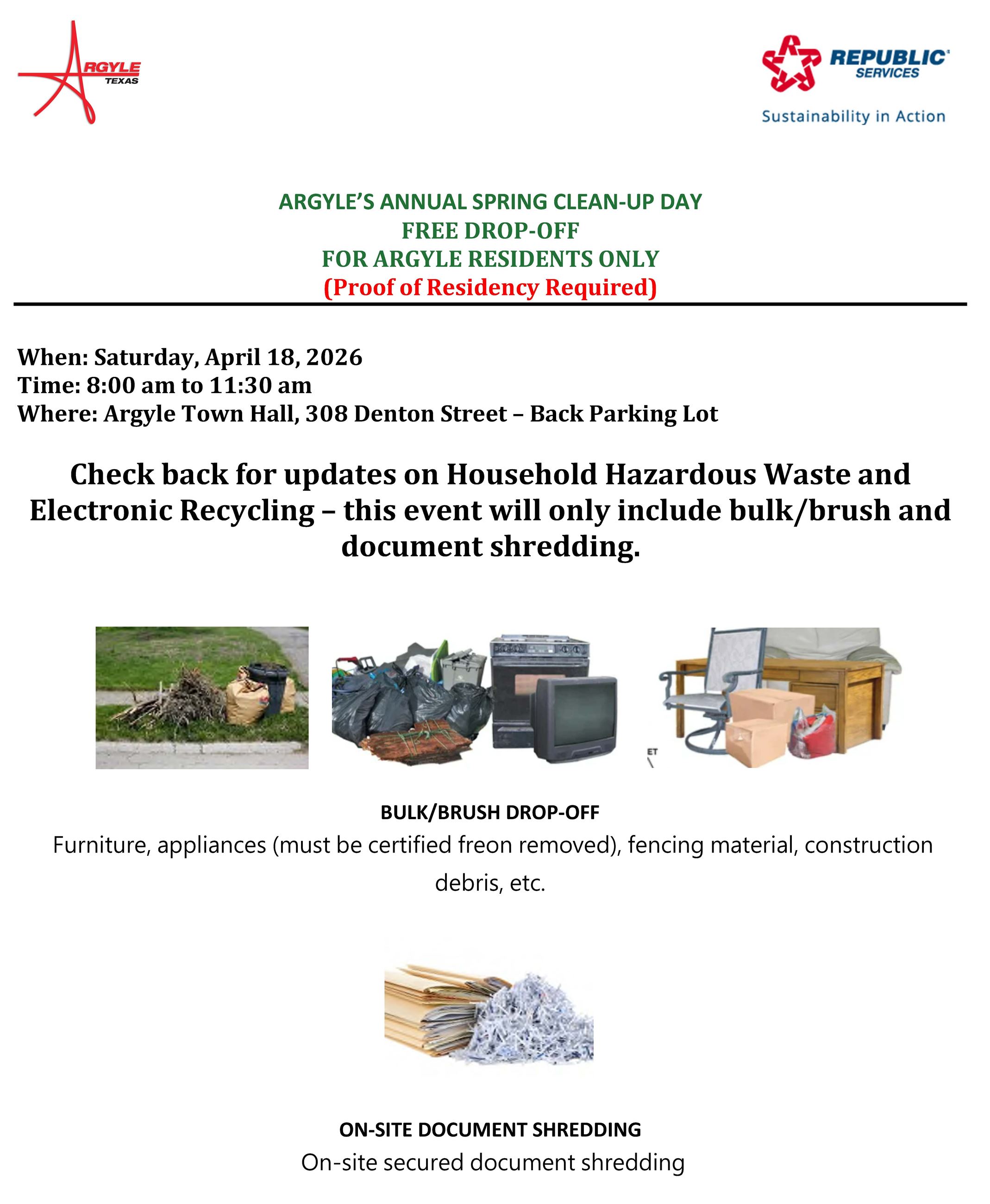 CLEAN UP AND GREEN UP 2026